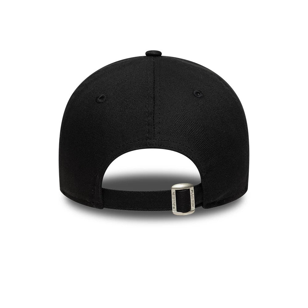 This is a  New Era Slogan Demure Black 9TWENTY Adjustable Cap 6
