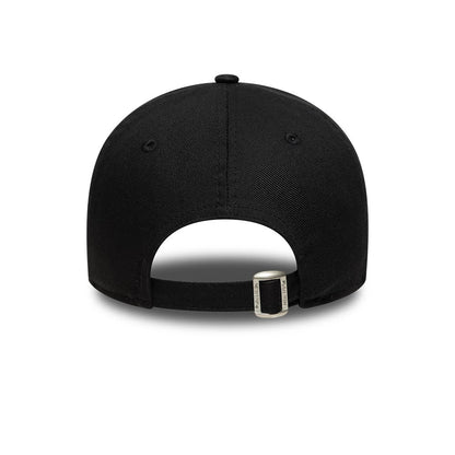 This is a  New Era Slogan Demure Black 9TWENTY Adjustable Cap 6