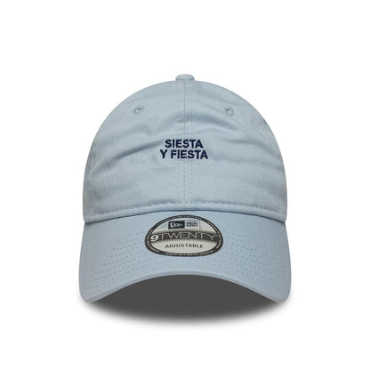 This is a  New Era Slogan Siesta Y Fiesta Pastel Blue 9TWENTY Adjustable Cap 2