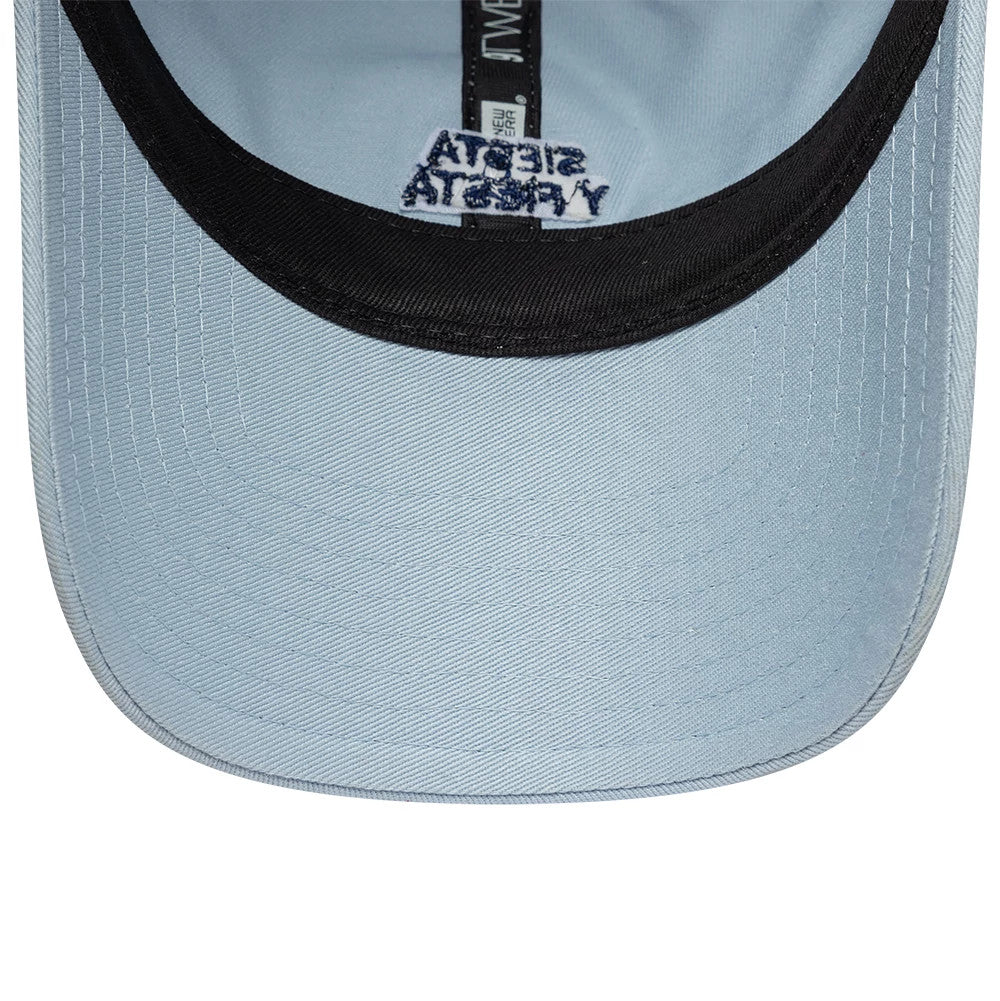 This is a  New Era Slogan Siesta Y Fiesta Pastel Blue 9TWENTY Adjustable Cap 7