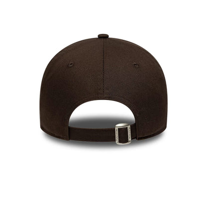This is a  New Era Slogan Espresso Dark Brown 9TWENTY Adjustable Cap 6
