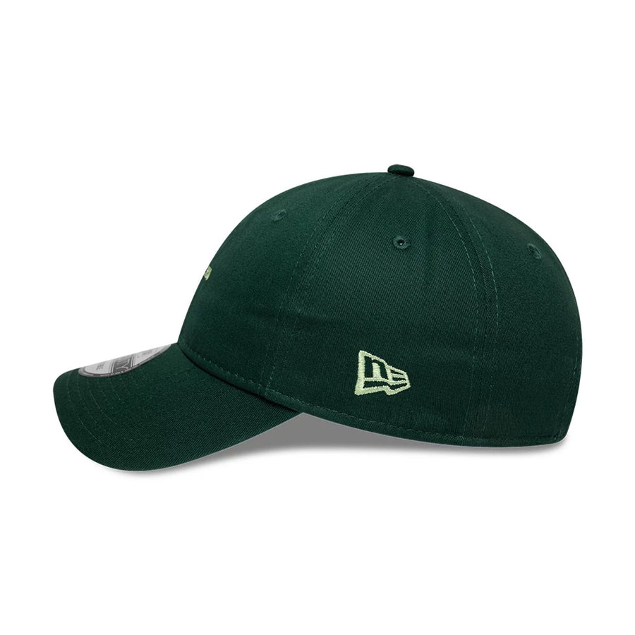 This is a  New Era Slogan Matcha Dark Green 9TWENTY Adjustable Cap 4