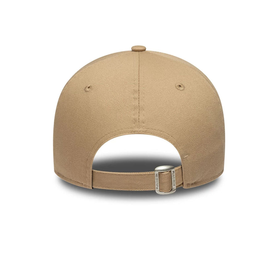 This is a  New Era Slogan Café Croissant Light Beige 9TWENTY Adjustable Cap 6