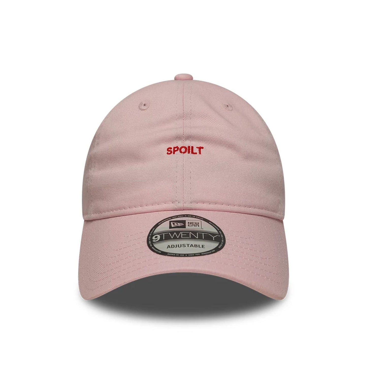 This is a  New Era Slogan Spoilt Pastel Pink 9TWENTY Adjustable Cap 2