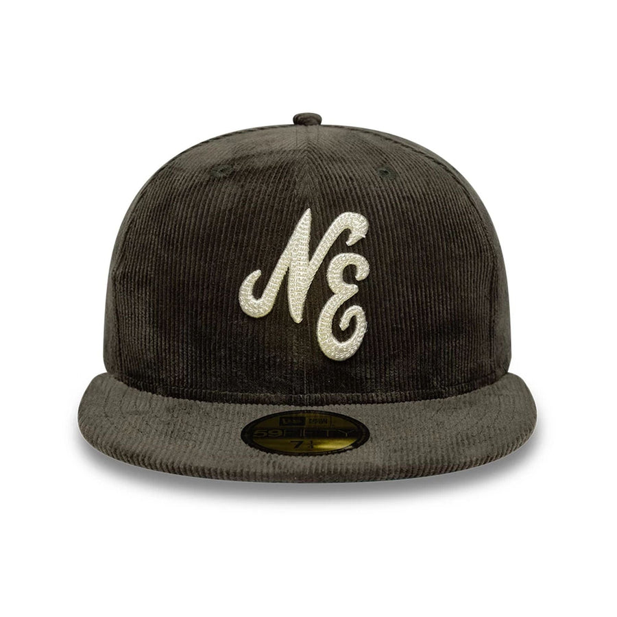 This is a  New Era Cord Dark Green 59FIFTY Fitted Cap 3