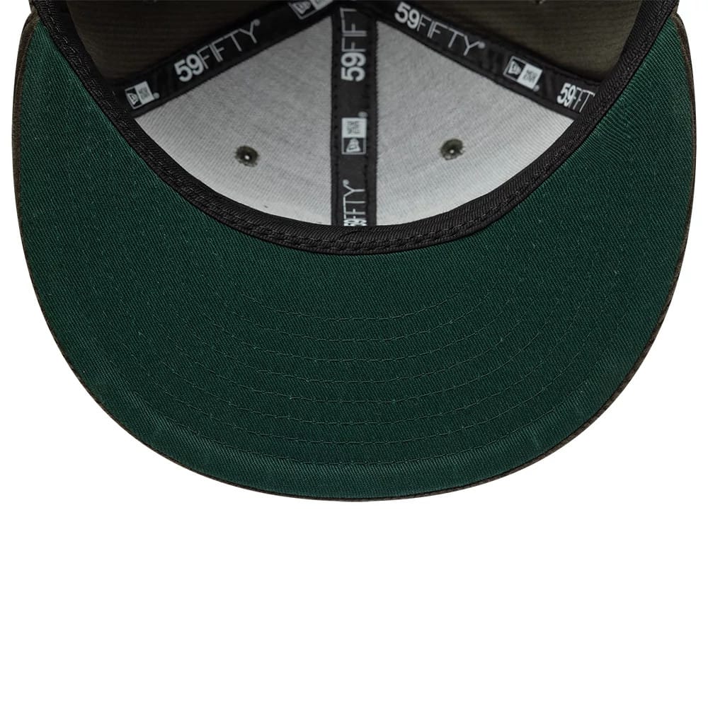 This is a  New Era Cord Dark Green 59FIFTY Fitted Cap 2