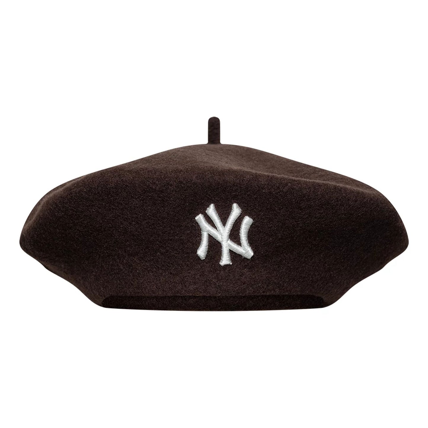 This is a New York Yankees Womens MLB Wool Dark Brown Beret  2