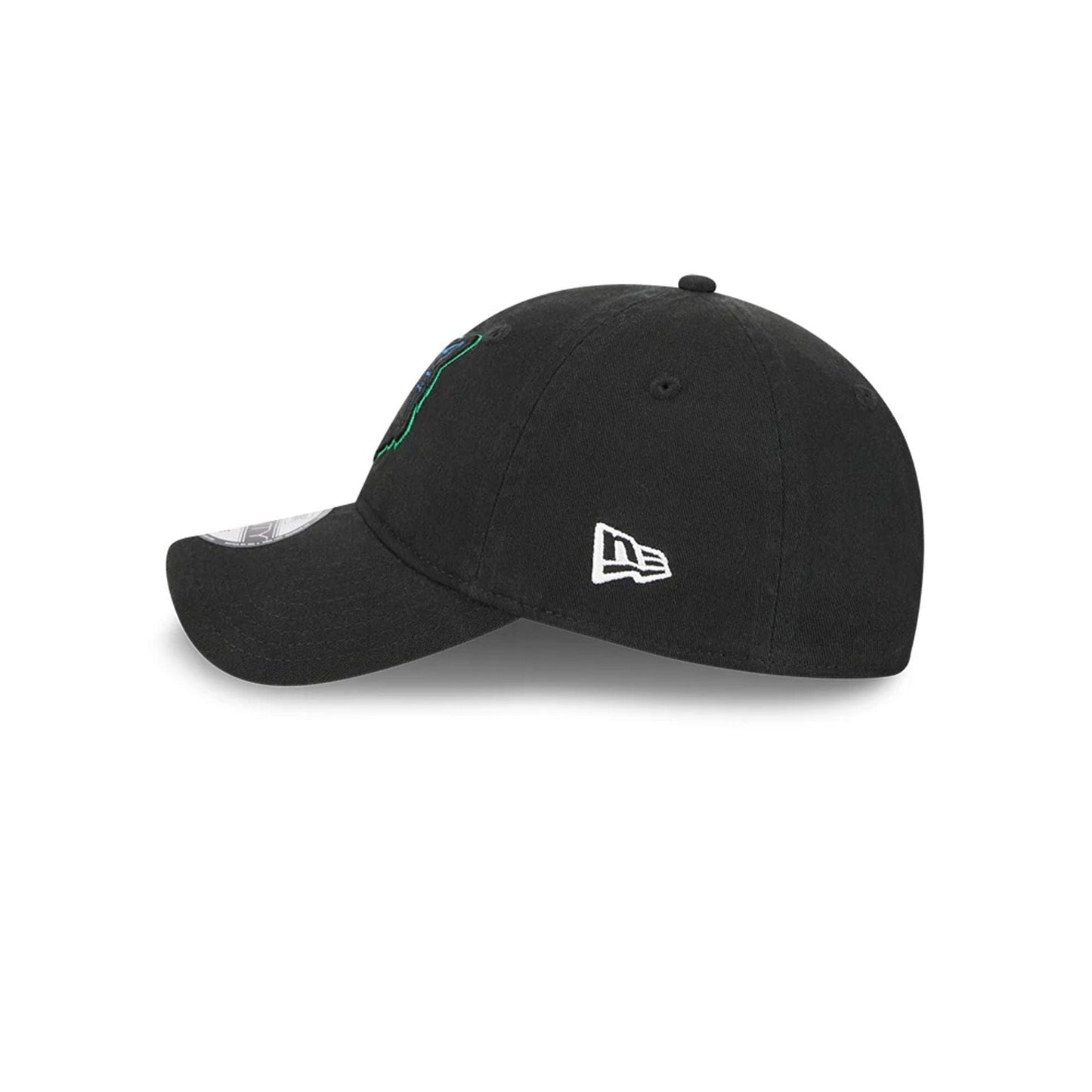 Pictured is this NBA Classic Minnesota Timberwolves 9TWENTY Adjustable cap in black. 4