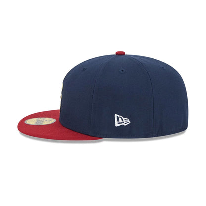 Pictured is this NBA Classic Cleveland Cavaliers 59FIFTY Fitted cap in dark blue. 6
