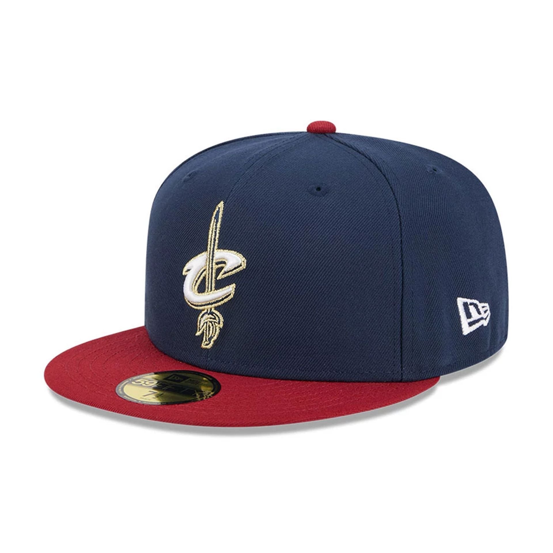 Pictured is this NBA Classic Cleveland Cavaliers 59FIFTY Fitted cap in dark blue. 4
