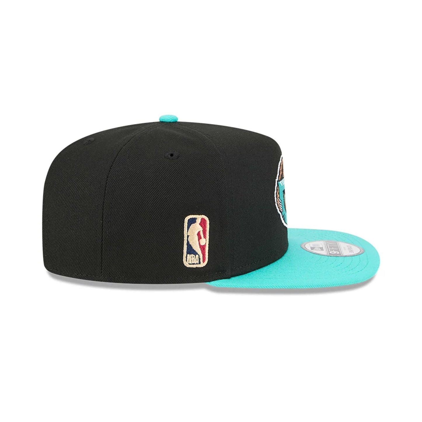 Pictured is this NBA Classic Memphis Grizzlies 9FIFTY A-Frame Snapback Adjustable cap in black. 6