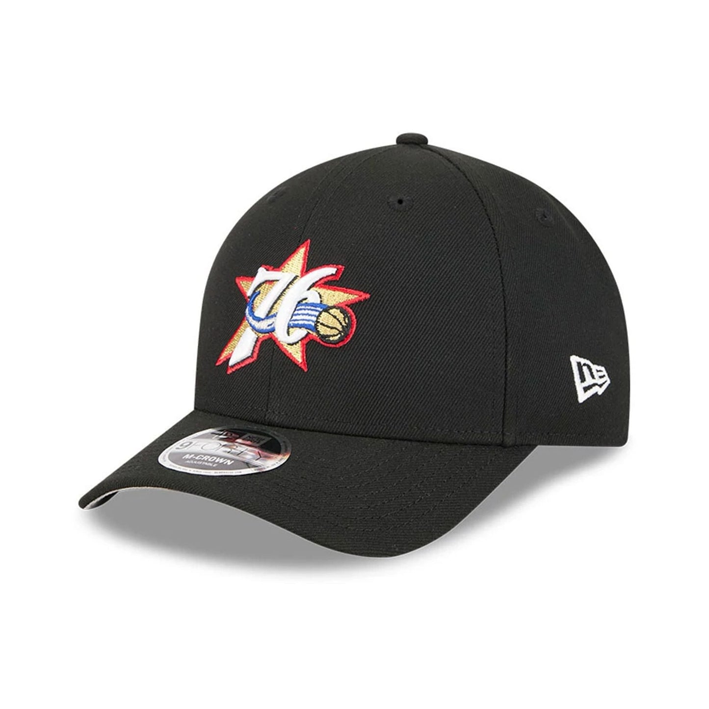 Pictured is this NBA Classic Philadelphia 76ers 9FORTY M-Crown Adjustable cap in black. 5