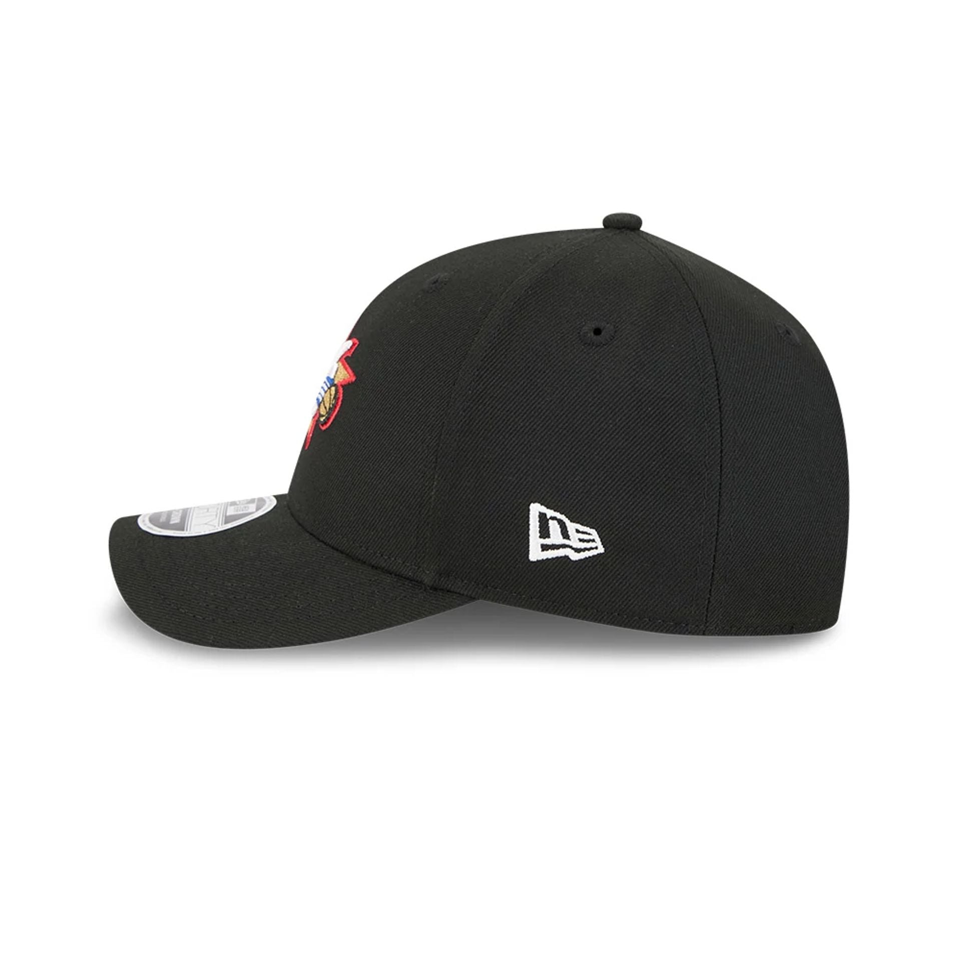 Pictured is this NBA Classic Philadelphia 76ers 9FORTY M-Crown Adjustable cap in black. 7