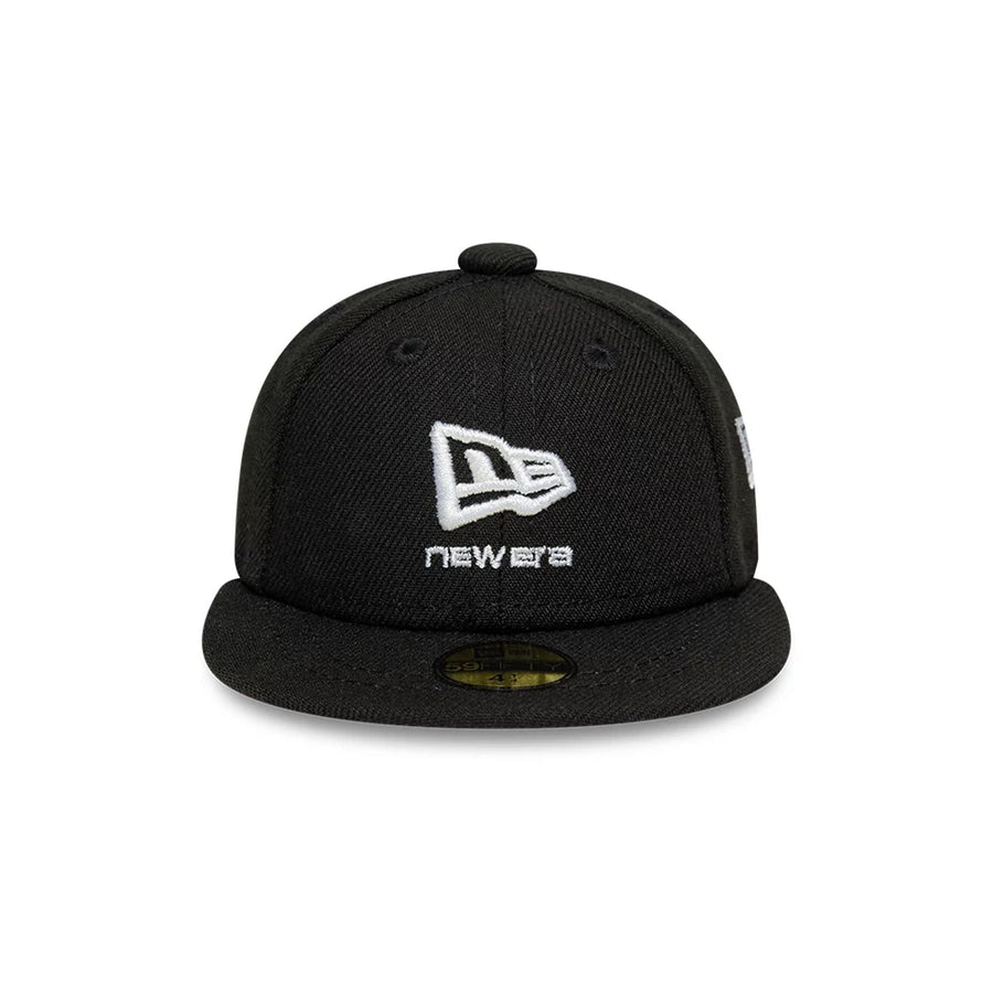 Pictured is this New Era Flag Logo Mini 59FIFTY Fitted cap in black. 2