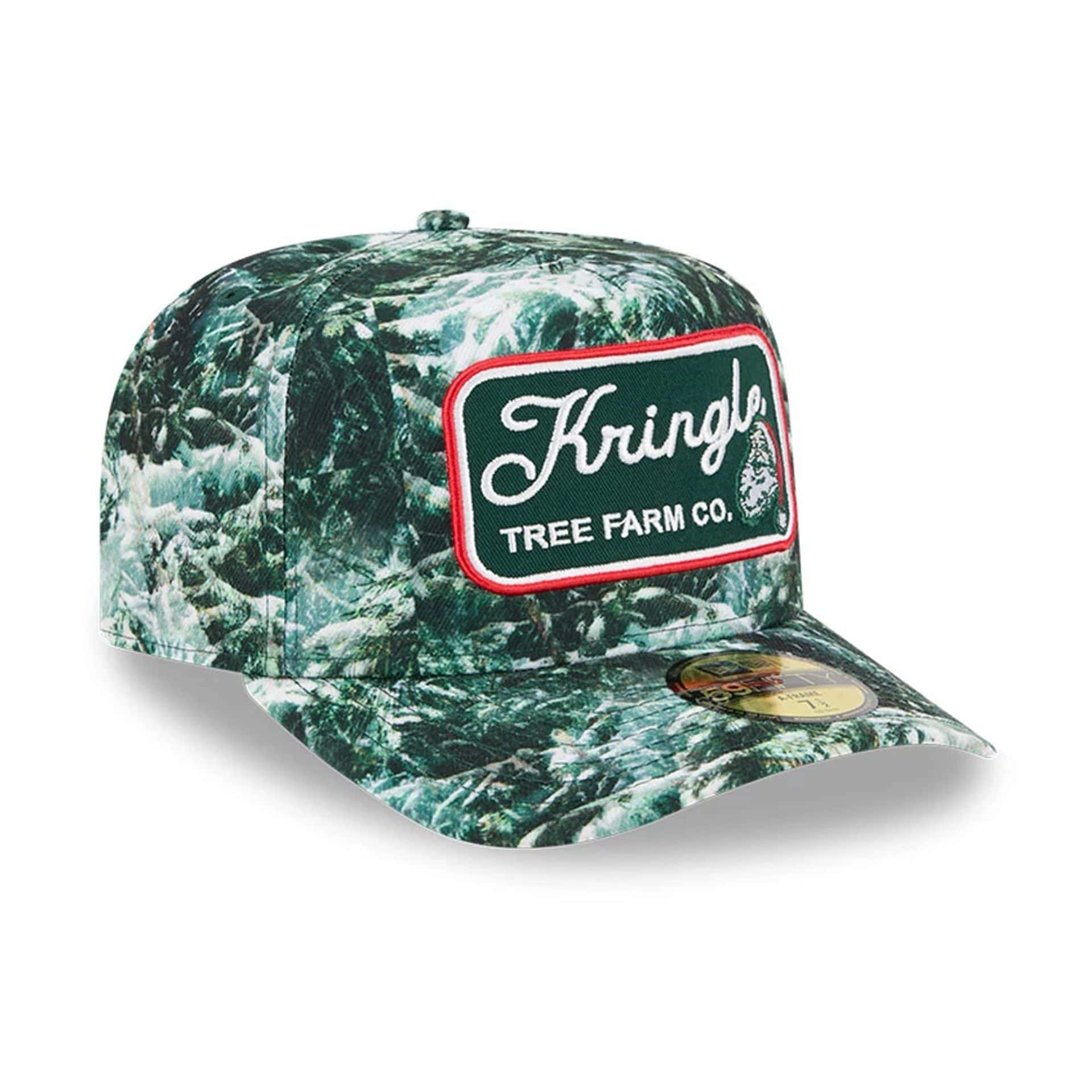 Pictured is this New Era Holiday Essentials 59FIFTY A-Frame Fitted cap in dark green. 4