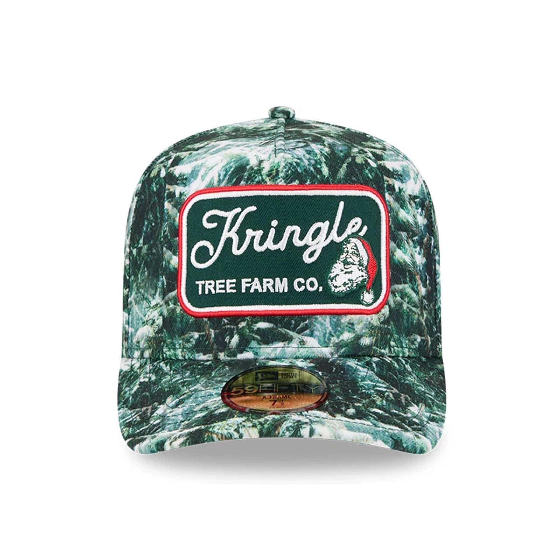 Pictured is this New Era Holiday Essentials 59FIFTY A-Frame Fitted cap in dark green. 3