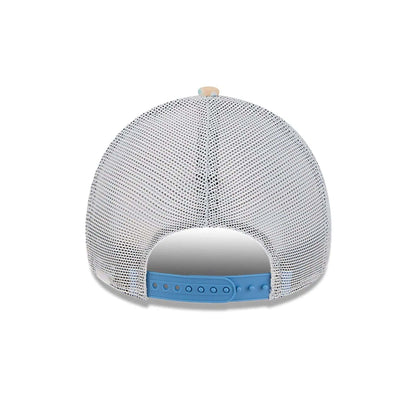 Pictured is this New Era Holiday Essentials 9FORTY A-Frame Trucker cap in white. 5