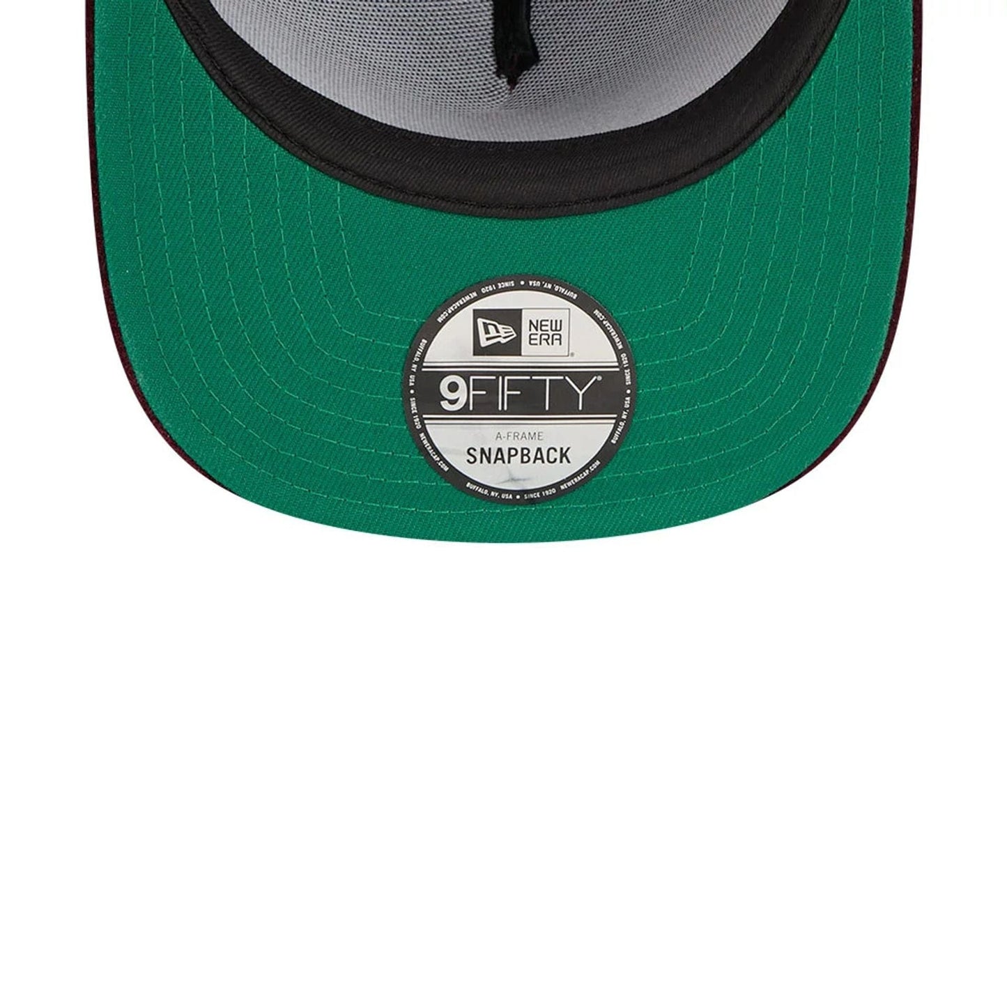 Pictured is this New Era Holiday Essentials 9FIFTY A-Frame Snapback cap in dark purple. 2