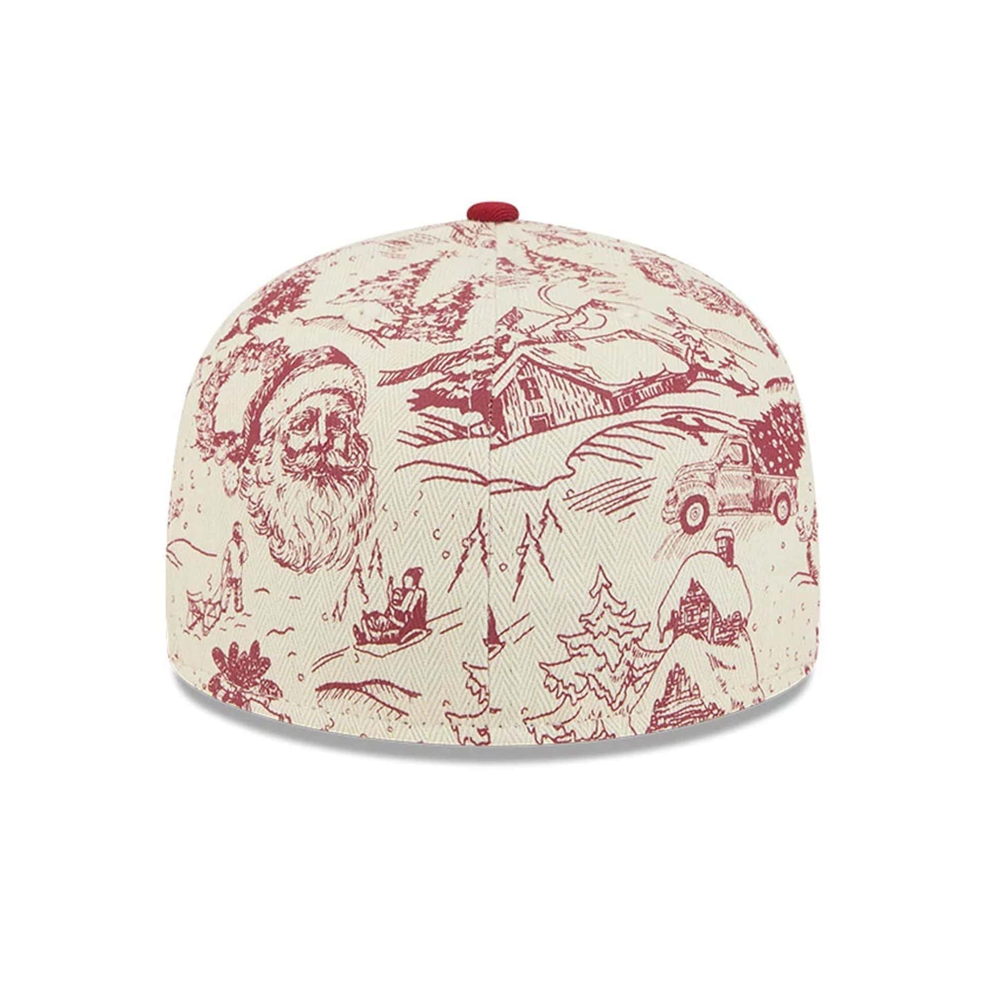 Pictured is this New Era Holiday Essentials 59FIFTY Fitted cap in white. 7