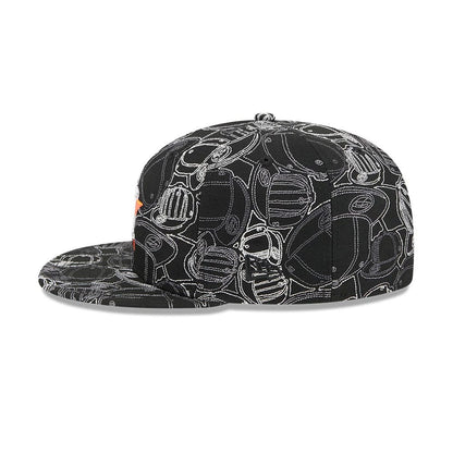 Pictured is this MLB Cap Scramble Houston Astros 59FIFTY Fitted cap in black. 6