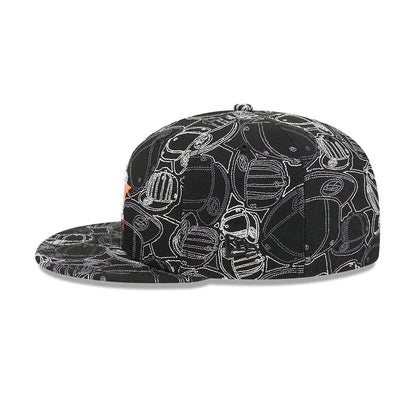 Pictured is this MLB Cap Scramble Houston Astros 59FIFTY Fitted cap in black. 6