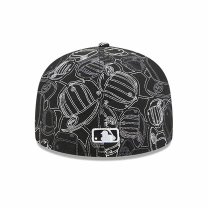 Pictured is this MLB Cap Scramble Houston Astros 59FIFTY Fitted cap in black. 5