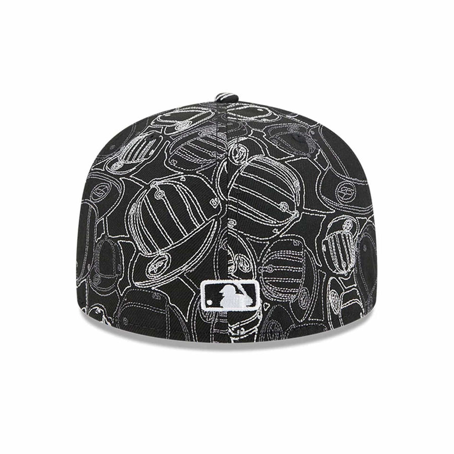Pictured is this MLB Cap Scramble Houston Astros 59FIFTY Fitted cap in black. 5