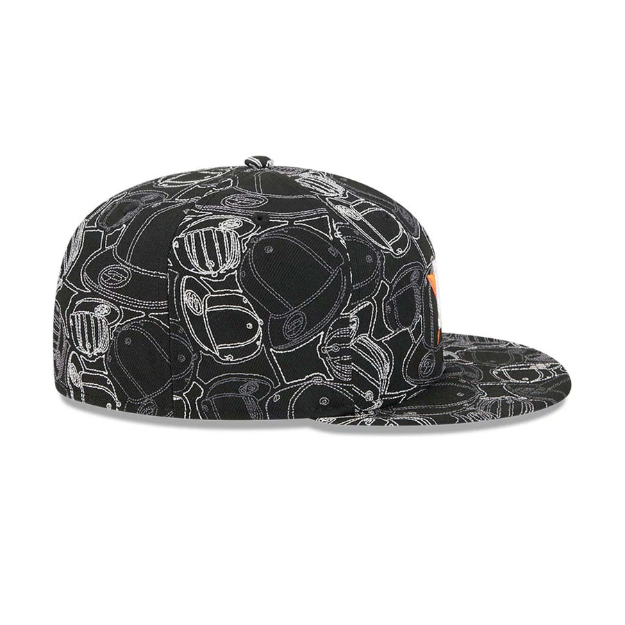 Pictured is this MLB Cap Scramble Houston Astros 59FIFTY Fitted cap in black. 7