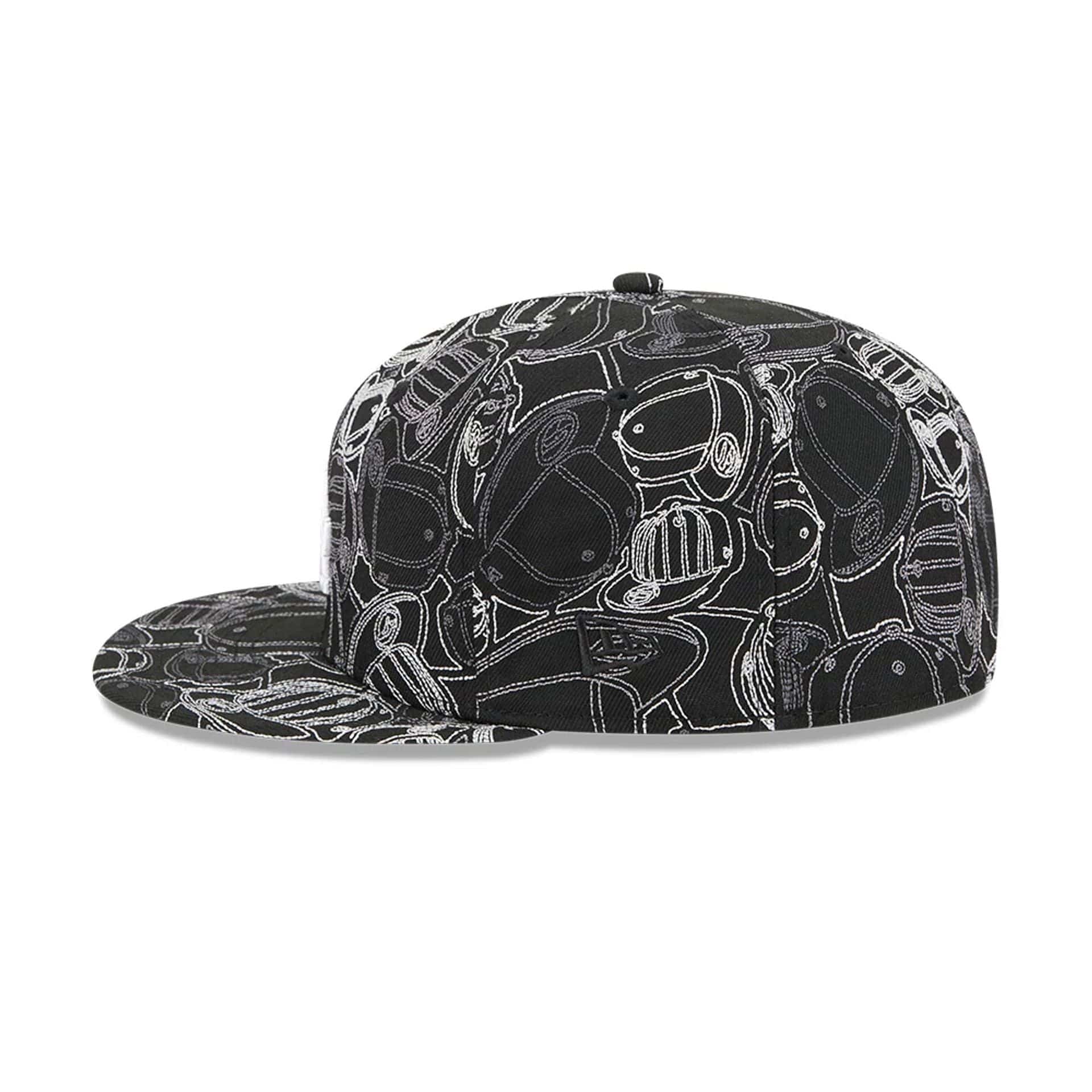 Pictured is this MLB Cap Scramble LA Dodgers 59FIFTY Fitted cap in black. 6