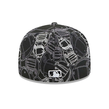 Pictured is this MLB Cap Scramble LA Dodgers 59FIFTY Fitted cap in black. 5