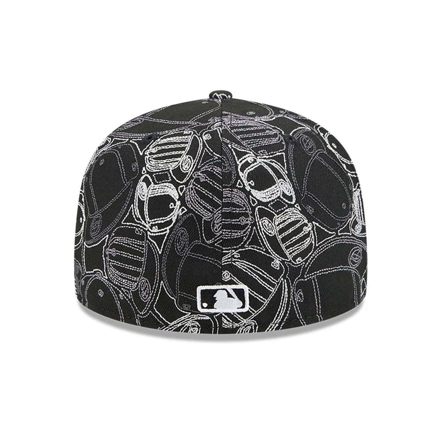 Pictured is this MLB Cap Scramble LA Dodgers 59FIFTY Fitted cap in black. 5