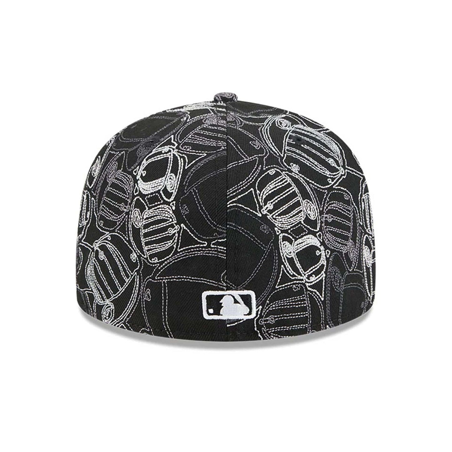 Pictured is this MLB Cap Scramble New York Mets 59FIFTY Fitted cap in black. 5