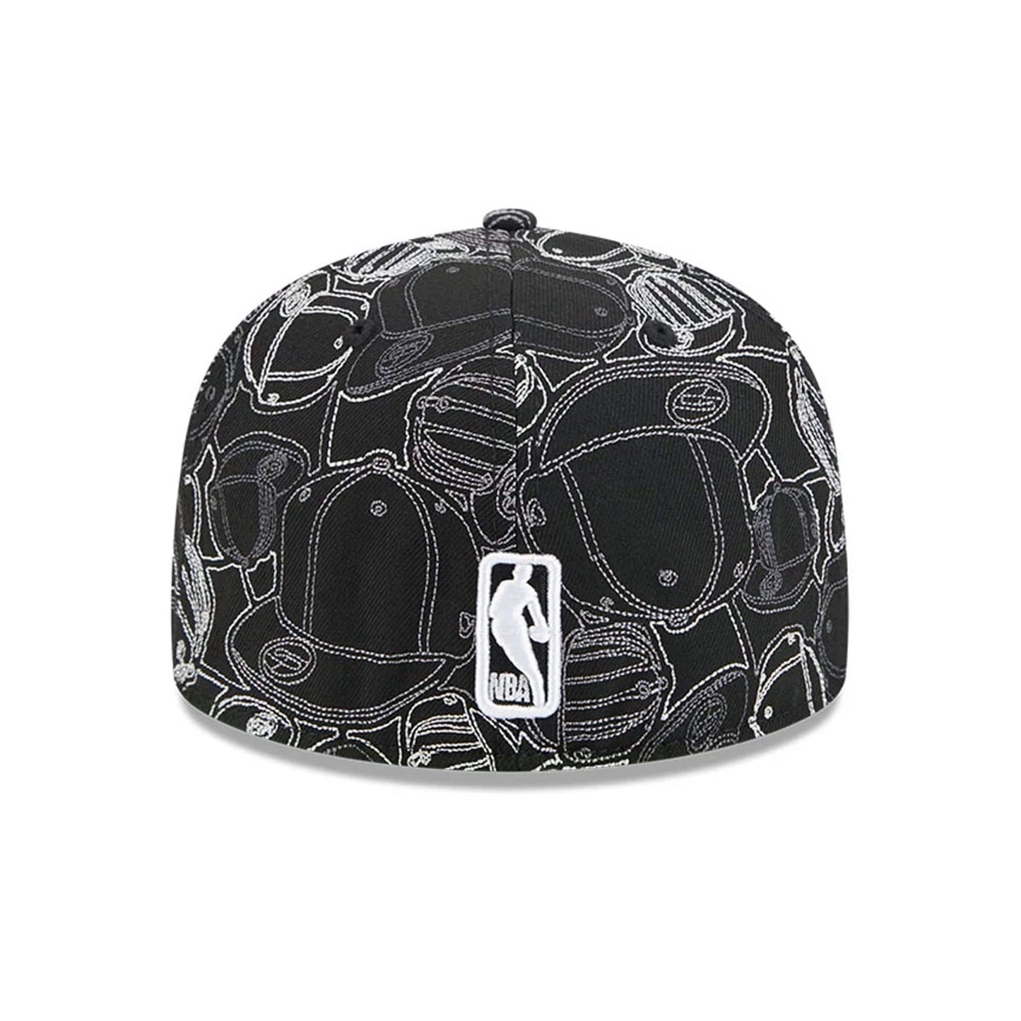 Pictured is this NBA Cap Scramble LA Lakers 59FIFTY Fitted cap in black. 5