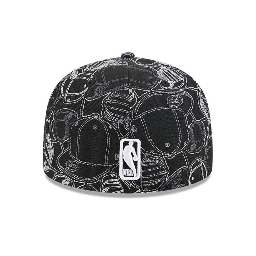 Pictured is this NBA Cap Scramble LA Lakers 59FIFTY Fitted cap in black. 5