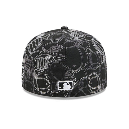 Pictured is this MLB Cap Scramble Atlanta Braves 59FIFTY Fitted cap in black. 5
