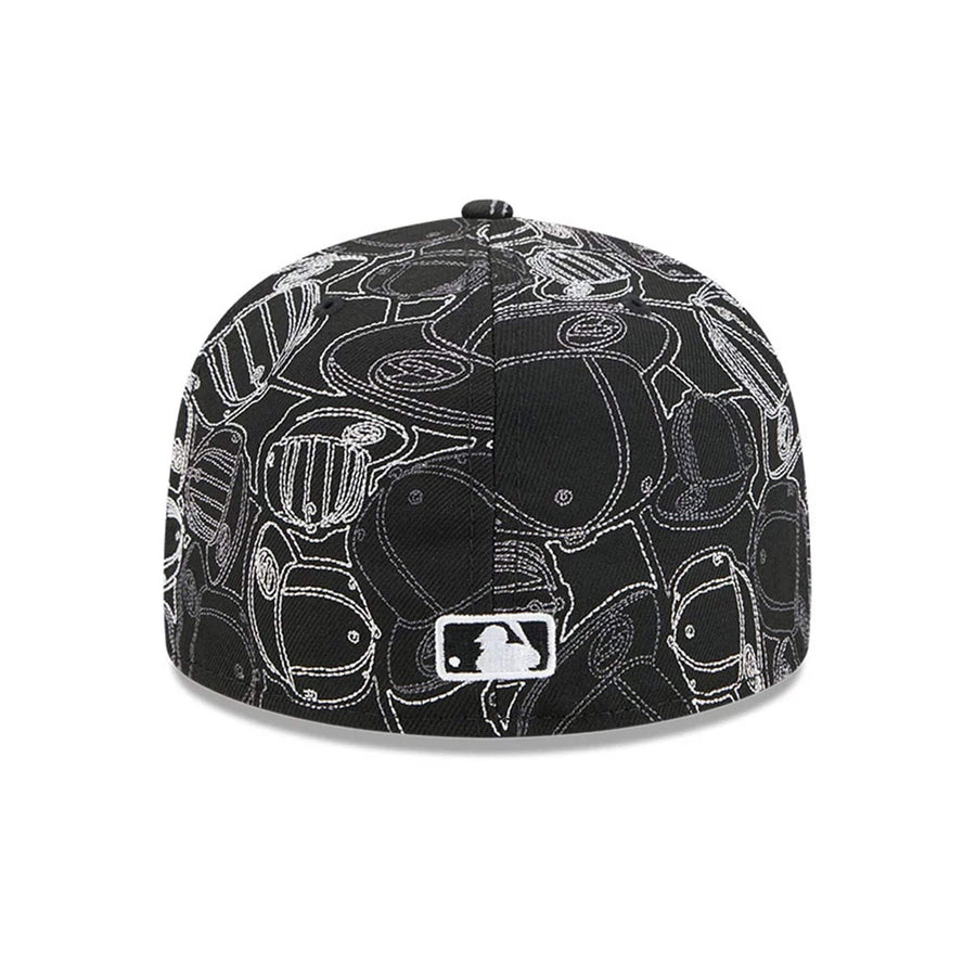 Pictured is this MLB Cap Scramble Atlanta Braves 59FIFTY Fitted cap in black. 5