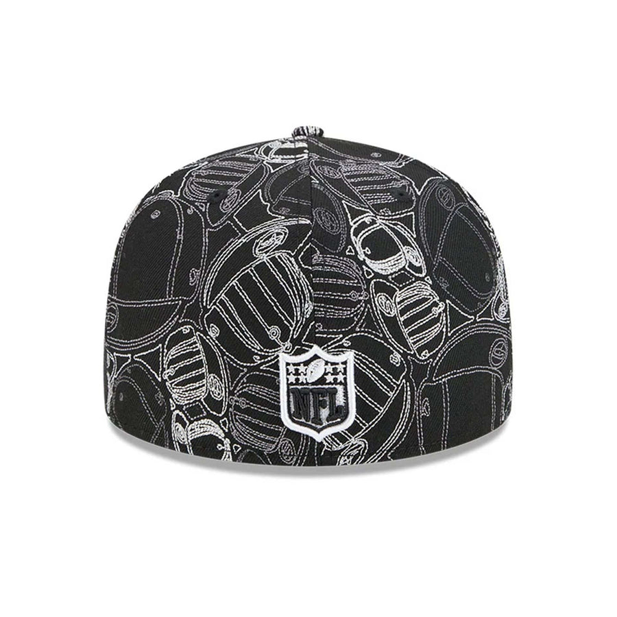 Pictured is this NFL Cap Scramble Kansas City Chiefs 59FIFTY Fitted cap in black. 5
