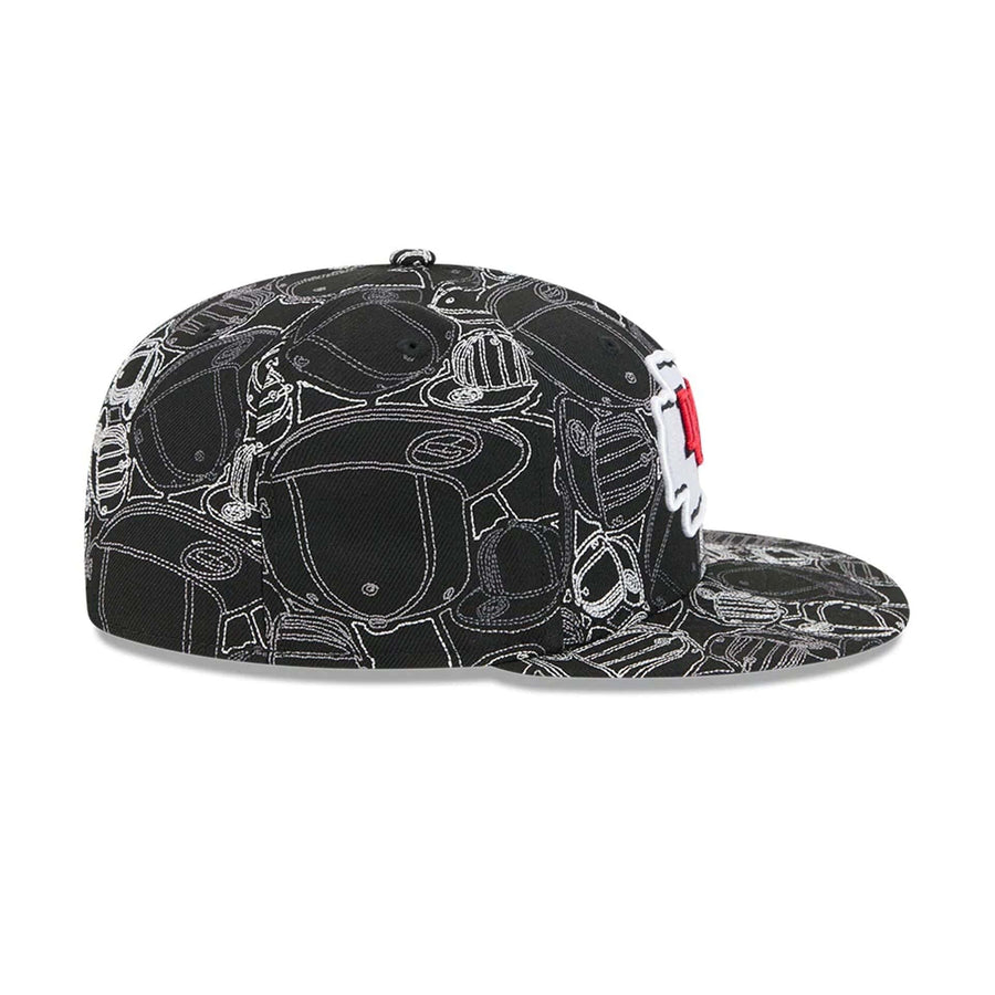 Pictured is this NFL Cap Scramble Kansas City Chiefs 59FIFTY Fitted cap in black. 6