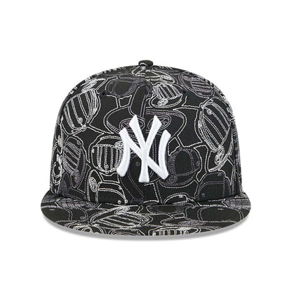 Pictured is this MLB Cap Scramble New York Yankees 59FIFTY Fitted cap in black. 3