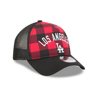 Pictured is this MLB Novelty Check LA Dodgers 9FORTY A-Frame cap in black. 3