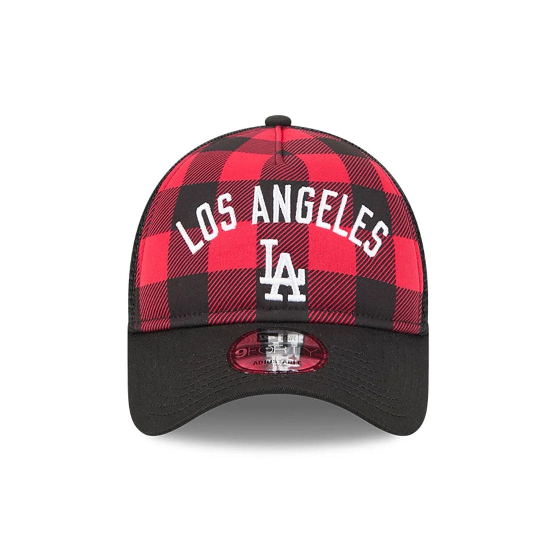 Pictured is this MLB Novelty Check LA Dodgers 9FORTY A-Frame cap in black. 2