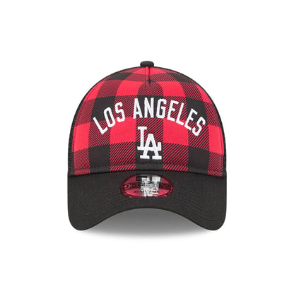 Pictured is this MLB Novelty Check LA Dodgers 9FORTY A-Frame cap in black. 2