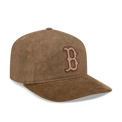 Pictured is this MLB Utility Linen Boston Red Sox 19TWENTY cap in open brown. 3