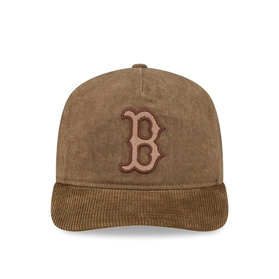 Pictured is this MLB Utility Linen Boston Red Sox 19TWENTY cap in open brown. 2