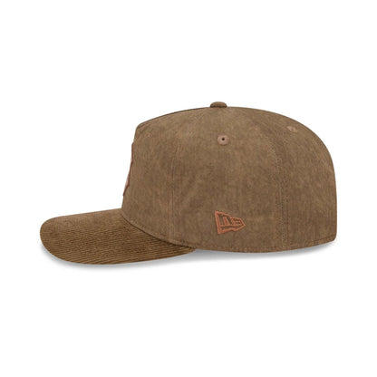 Pictured is this MLB Utility Linen Boston Red Sox 19TWENTY cap in open brown. 4