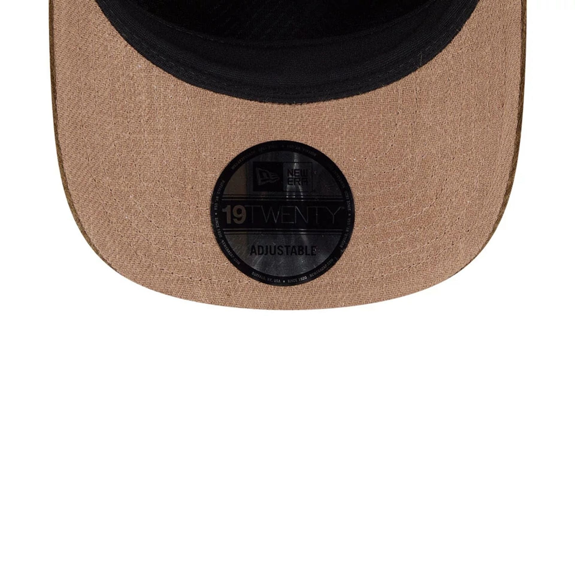 Pictured is this MLB Utility Linen Boston Red Sox 19TWENTY cap in open brown. 7