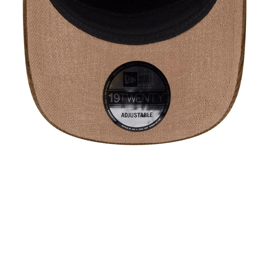 Pictured is this MLB Utility Linen Atlanta Braves 19TWENTY cap in open brown. 5