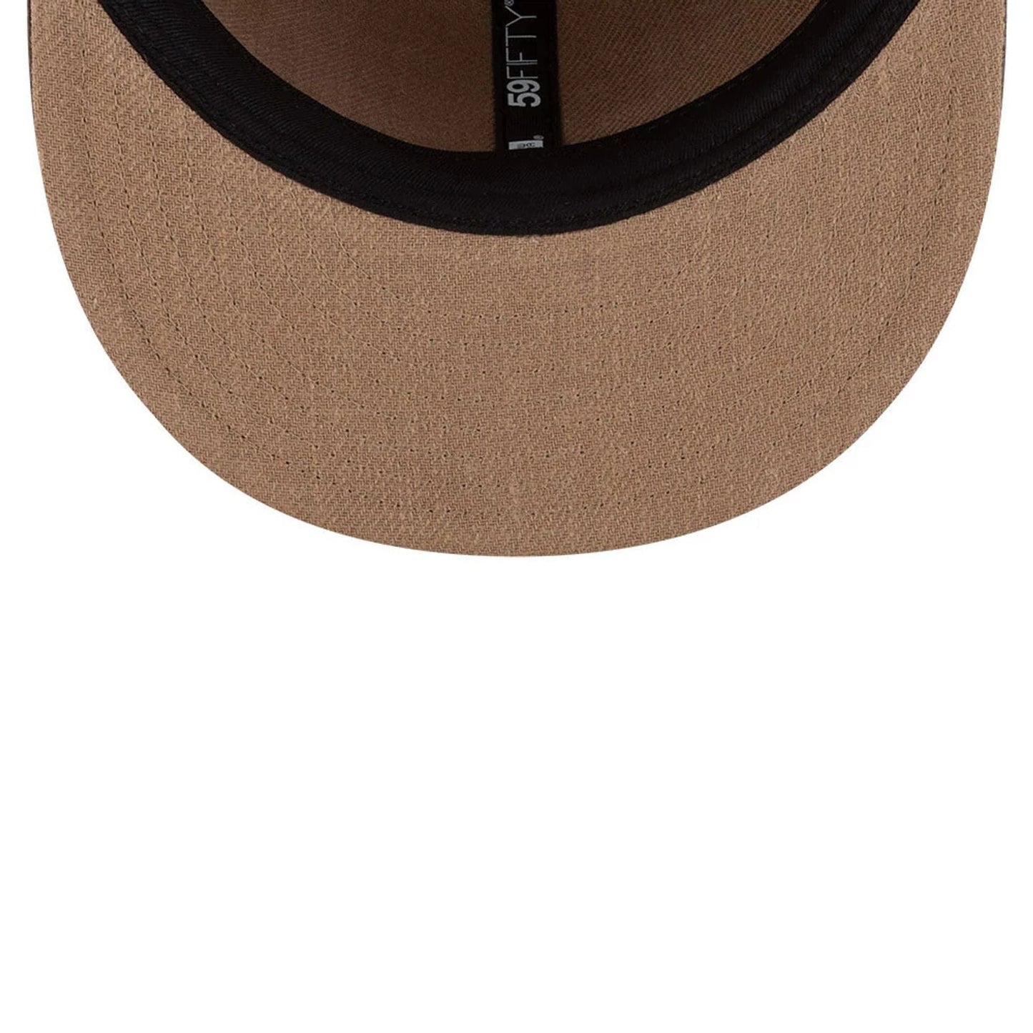 Pictured is this MLB Utility Linen New York Yankees Retro Crown 59FIFTY Fitted cap in open brown. 2