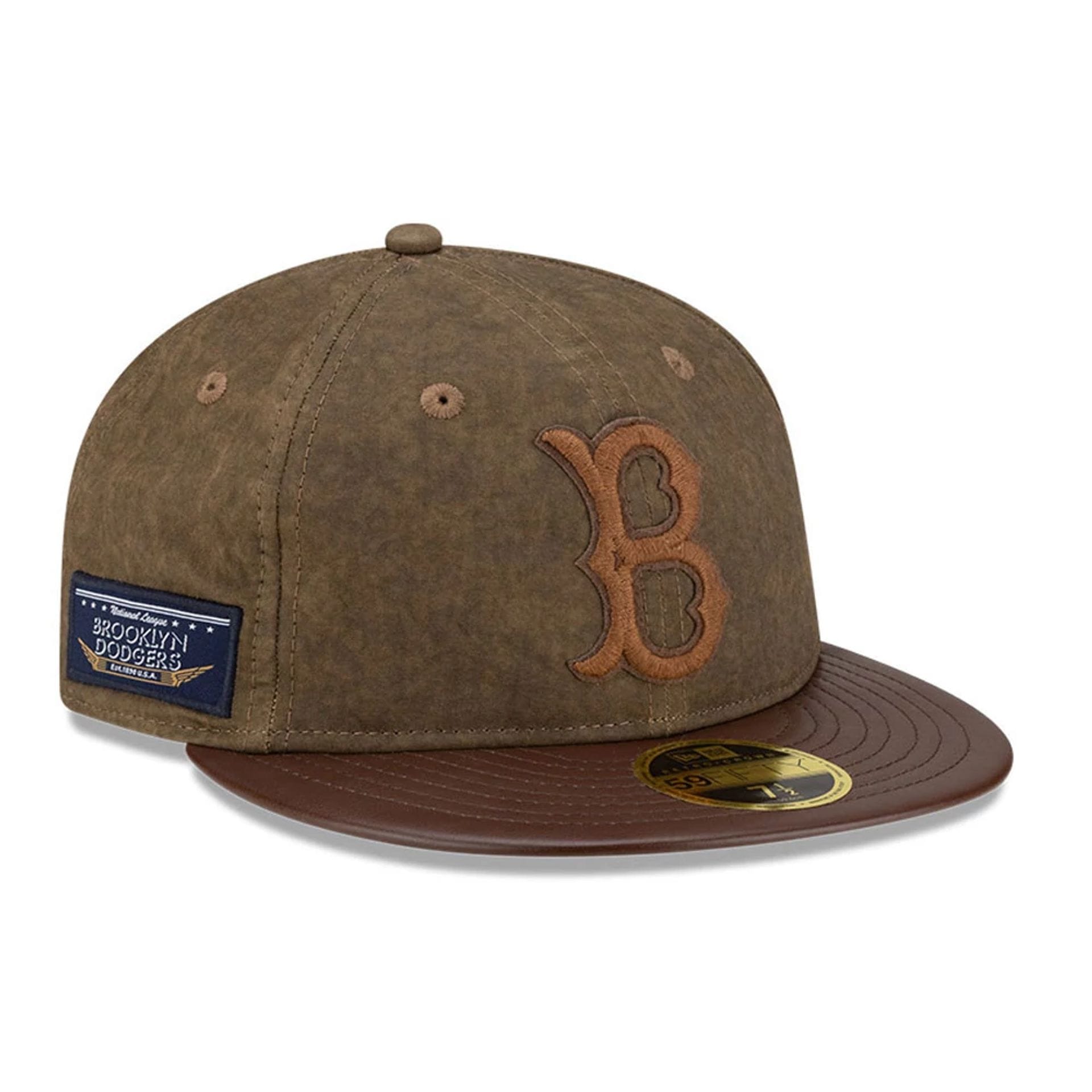 MLB Brooklyn Dodgers Open Brown Retro Crown 59FIFTY Fitted Cap