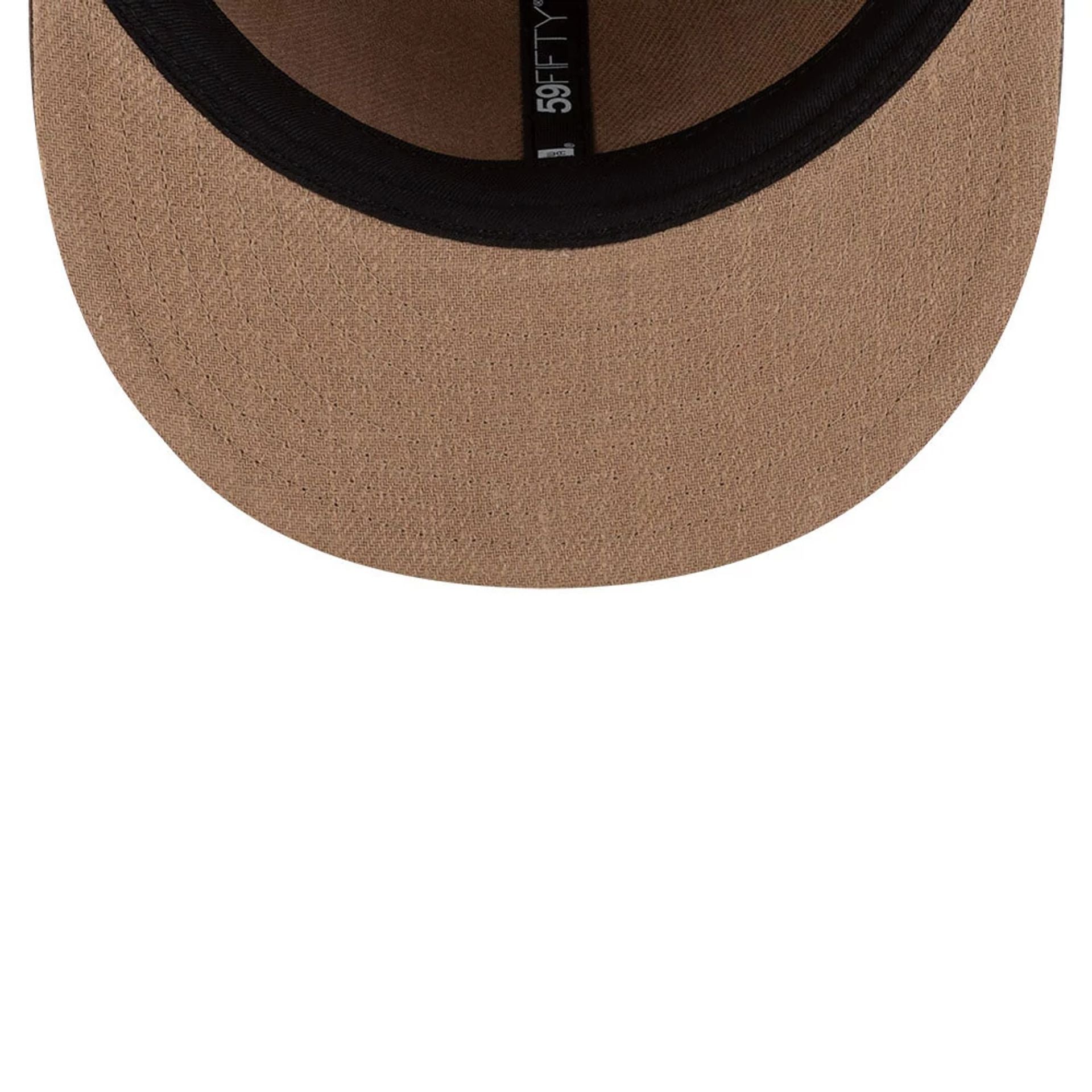 Pictured is this MLB Utility Linen Boston Red Sox Retro Crown 59FIFTY Fitted cap in open brown. 2